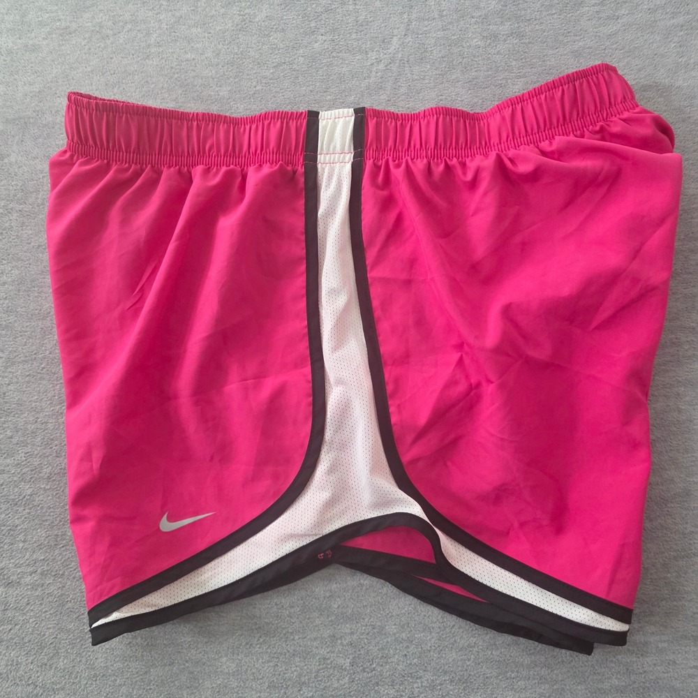 Nike Dri-FIT Tempo Womens Running Shorts Pink White 831558-616 XL NEW